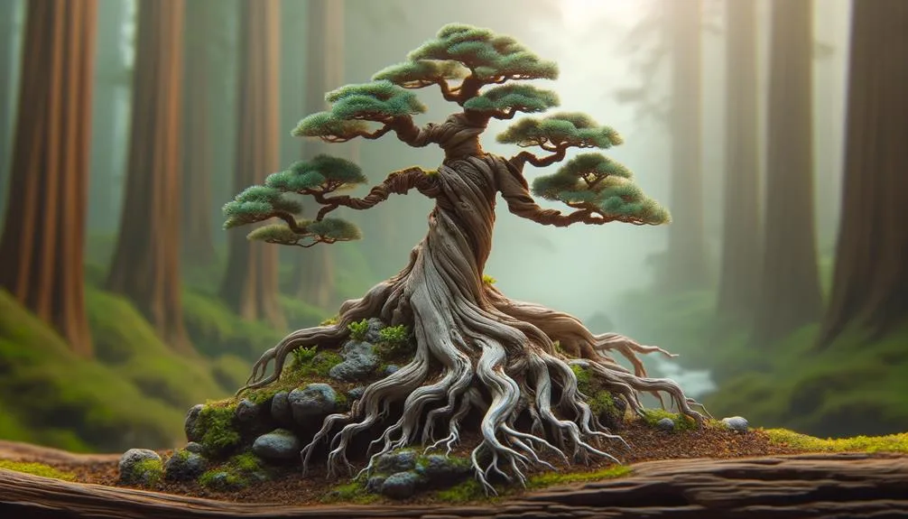 ancient trees as miniature